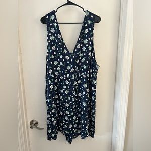 BP Blue Floral flowy Romper
